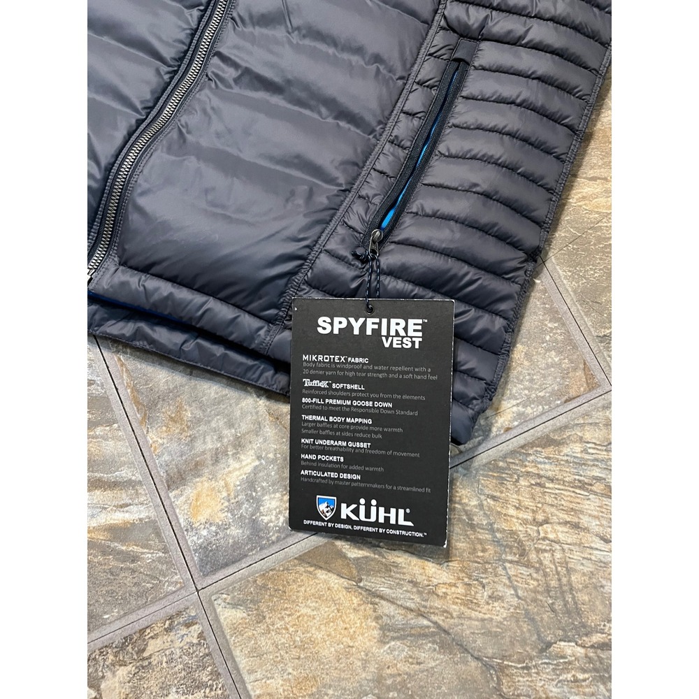 KUHL Spyfire Vest Mens Large Carbon Gray NEW Down Puffer Outdoor MSS205794L - Picture 5 of 9